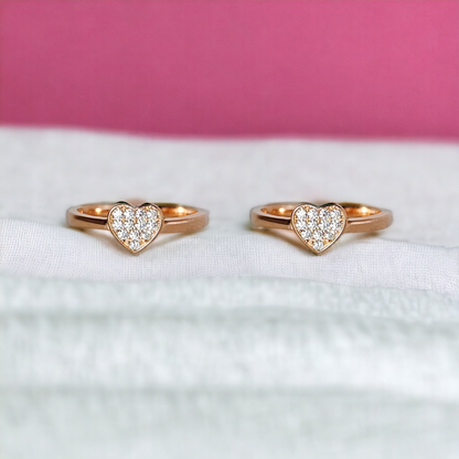 CZ Heart Rosegold Toe Ring