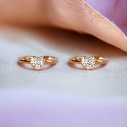 CZ Heart Rosegold Toe Ring