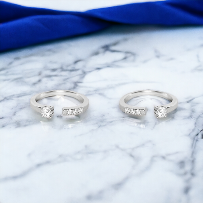 CZ Solitaire Toe Ring