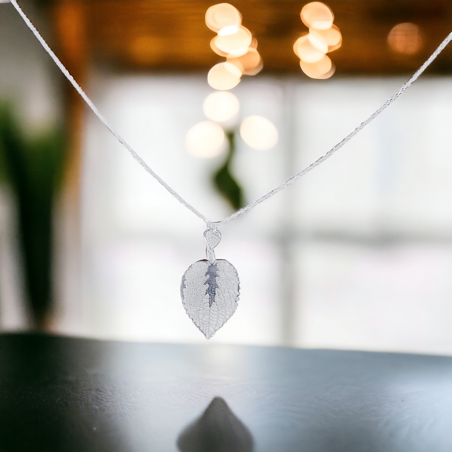 Silver Leaf Pendant Chain