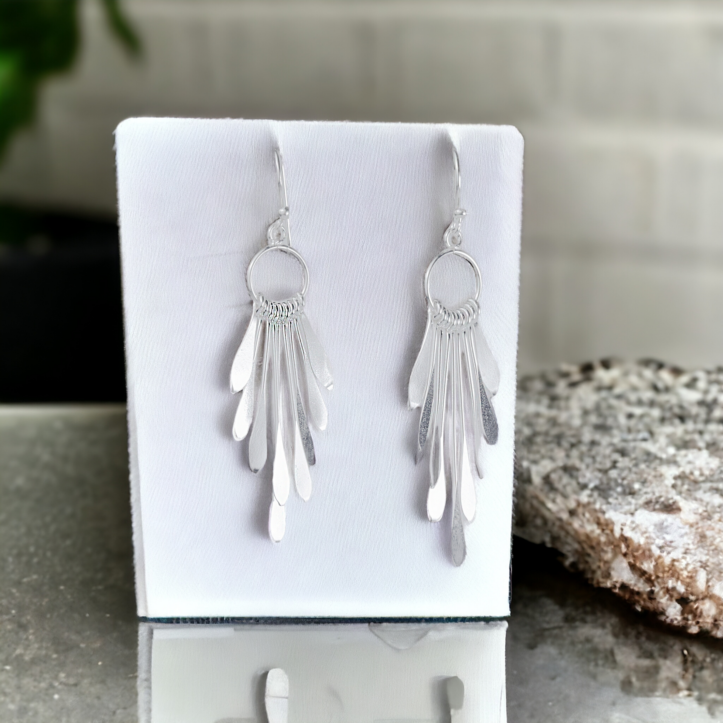Feather Silver Chandelier