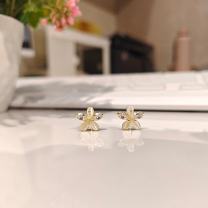 Gold Flower Studs