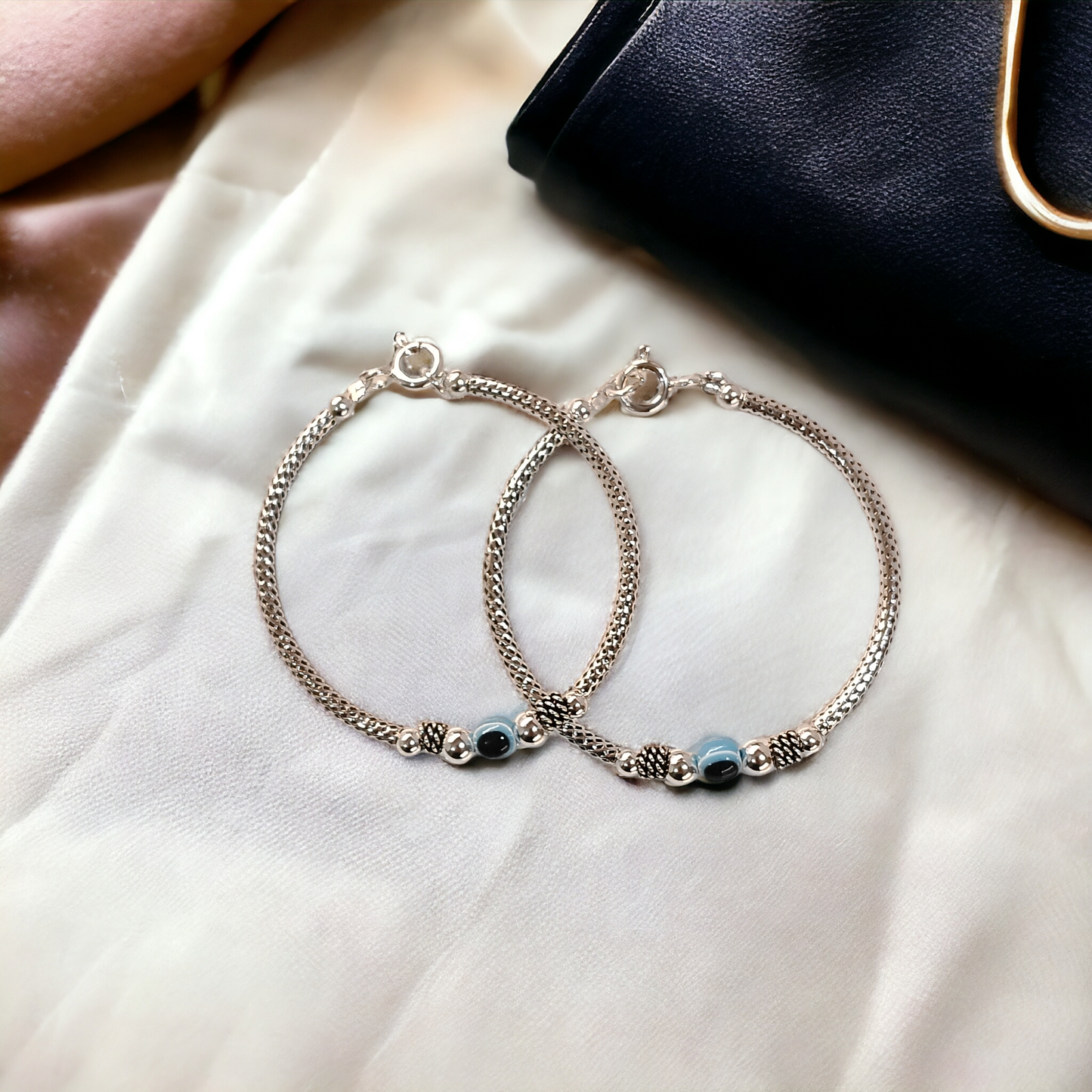 Evil Eye Silver Baby Bracelet