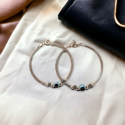 Evil Eye Silver Baby Bracelet