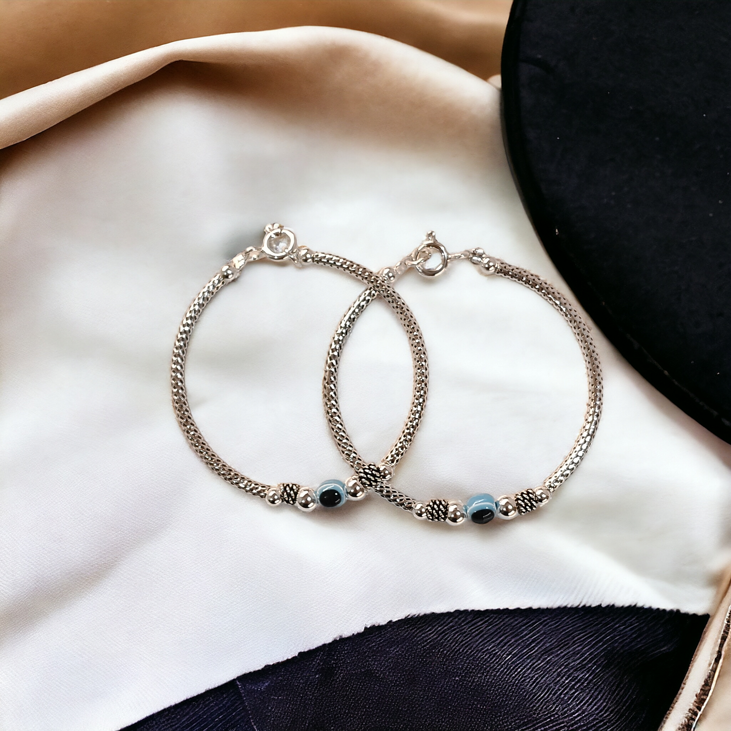 Evil Eye Silver Baby Bracelet
