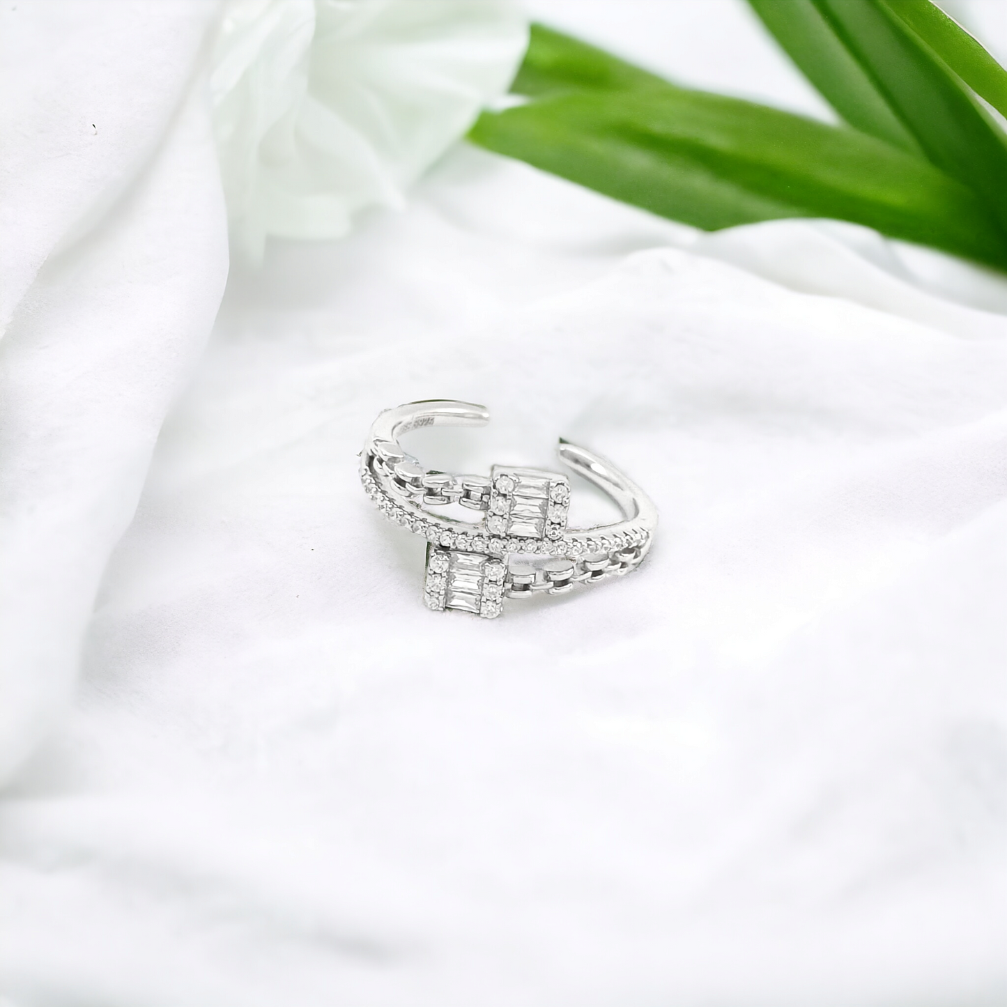 Cartier Baguette Silver Ring