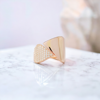 Rosegold Leaf Ring