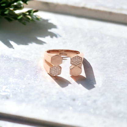 Rose Hexagon Ring