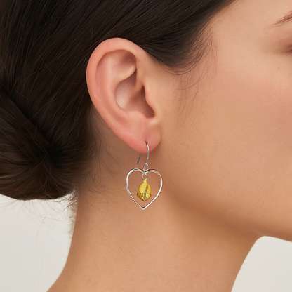 Gold Heart Bond Hangs