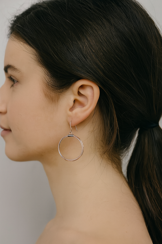 Rosegold Wired Hoops