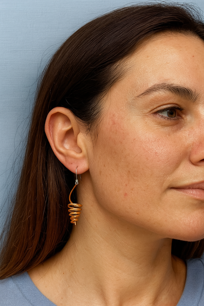 Rosegold Spiral Dangles