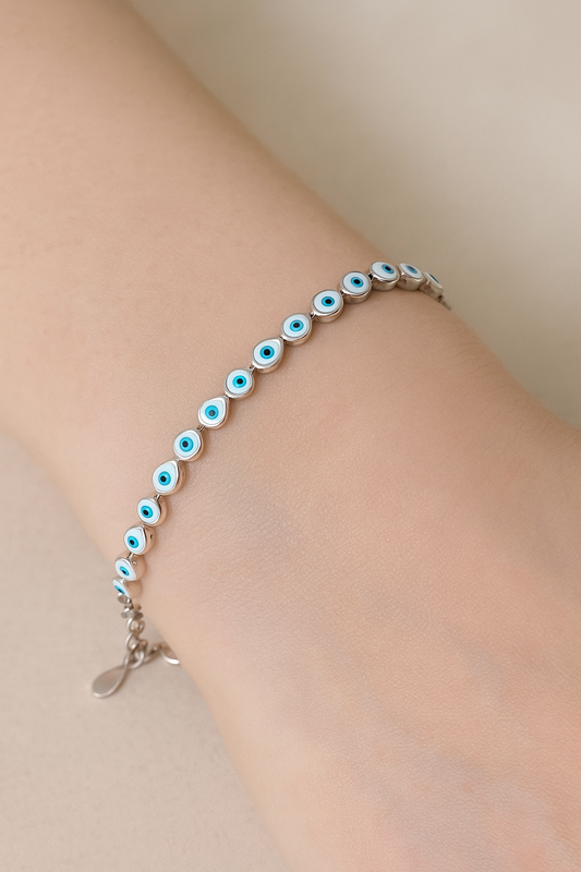 Round Pear Evileye Bracelet