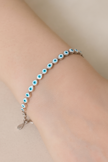 Round Pear Evileye Bracelet