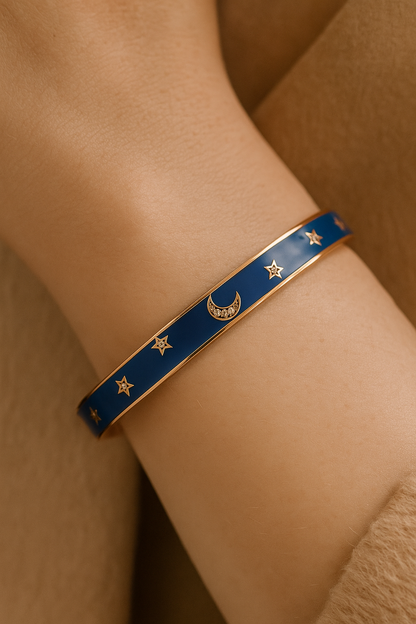 Moon & Stars Silver Bracelet