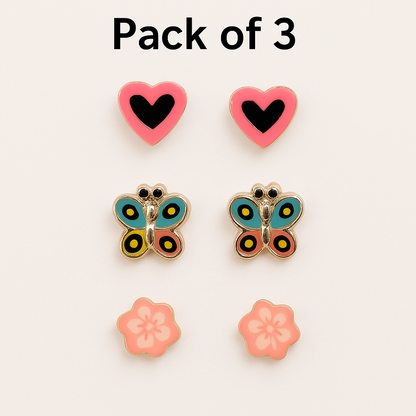 Pack of 3 Baby Charms Studs
