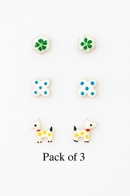 Pack of 3 Baby Charms Studs