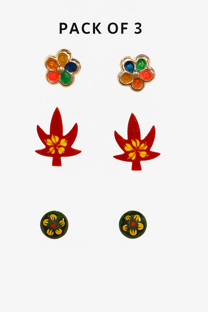 Pack of 3 Baby Charms Studs