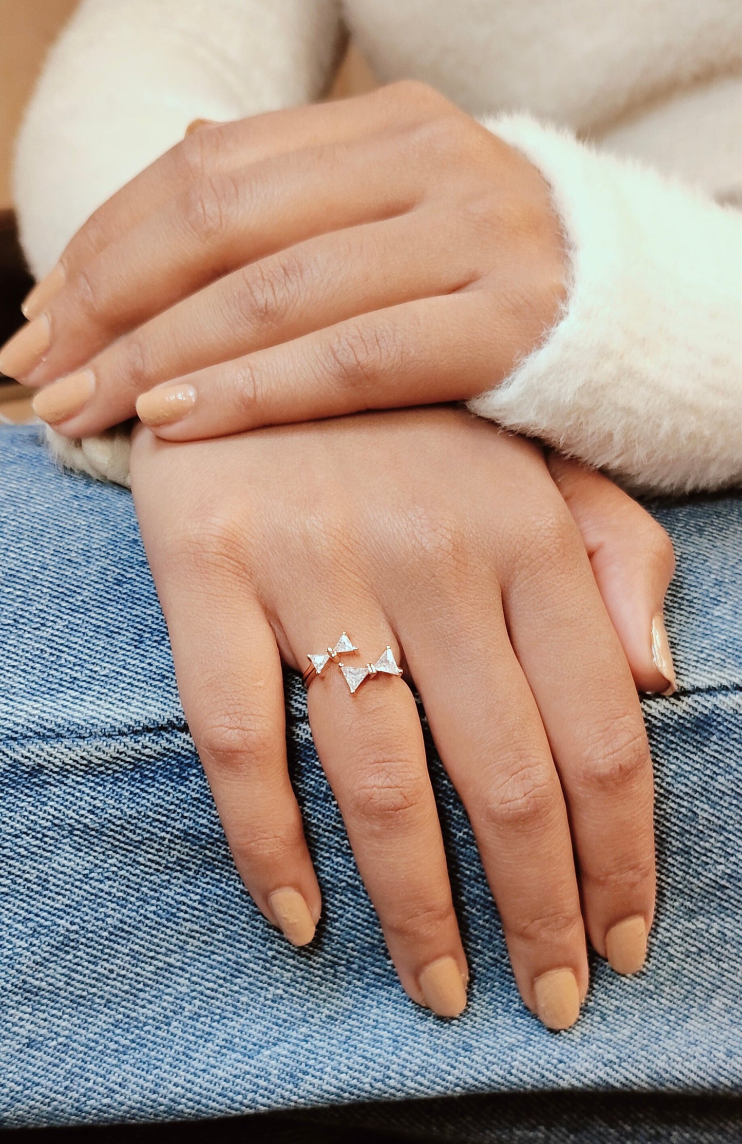 Dual Bow Ring (Sil)
