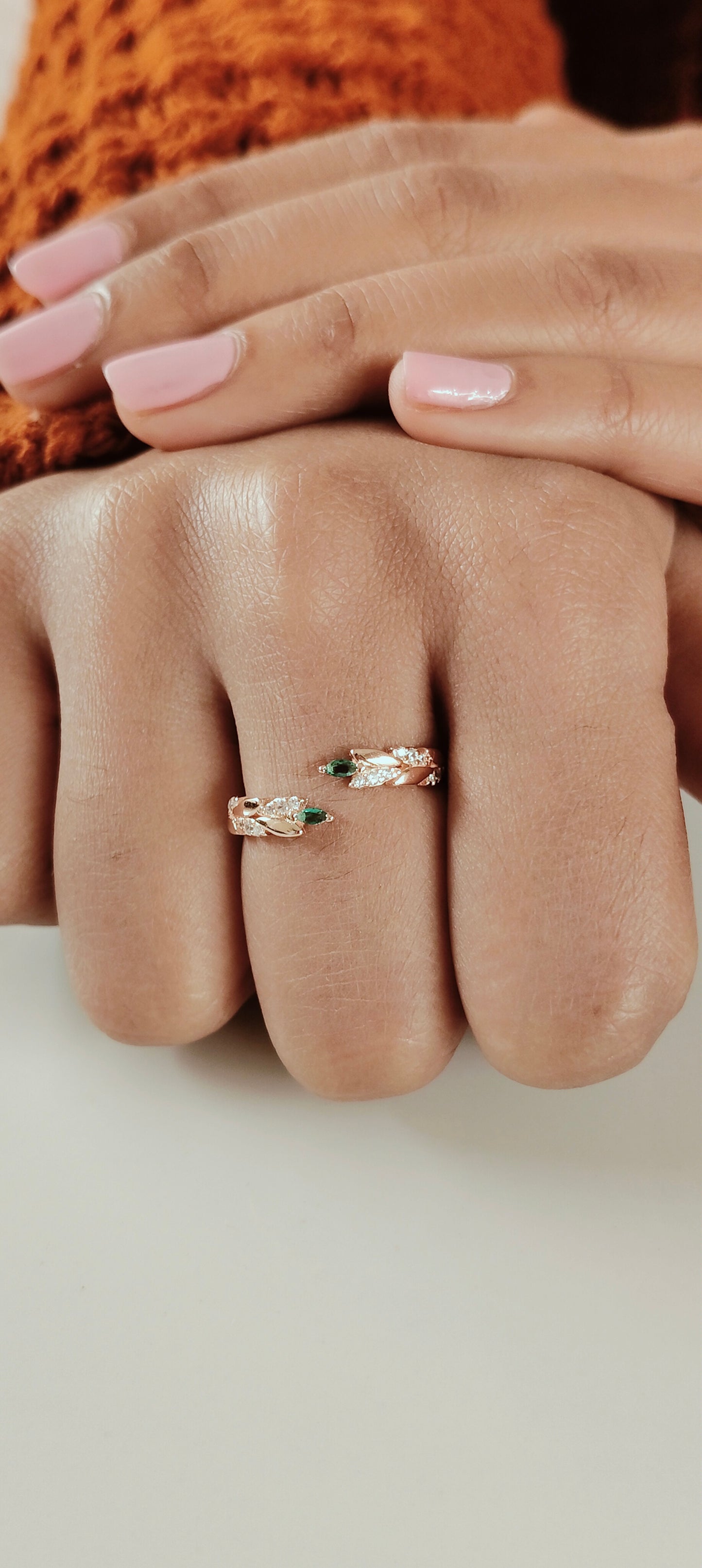Green Leaf Silver Ring (RGS)