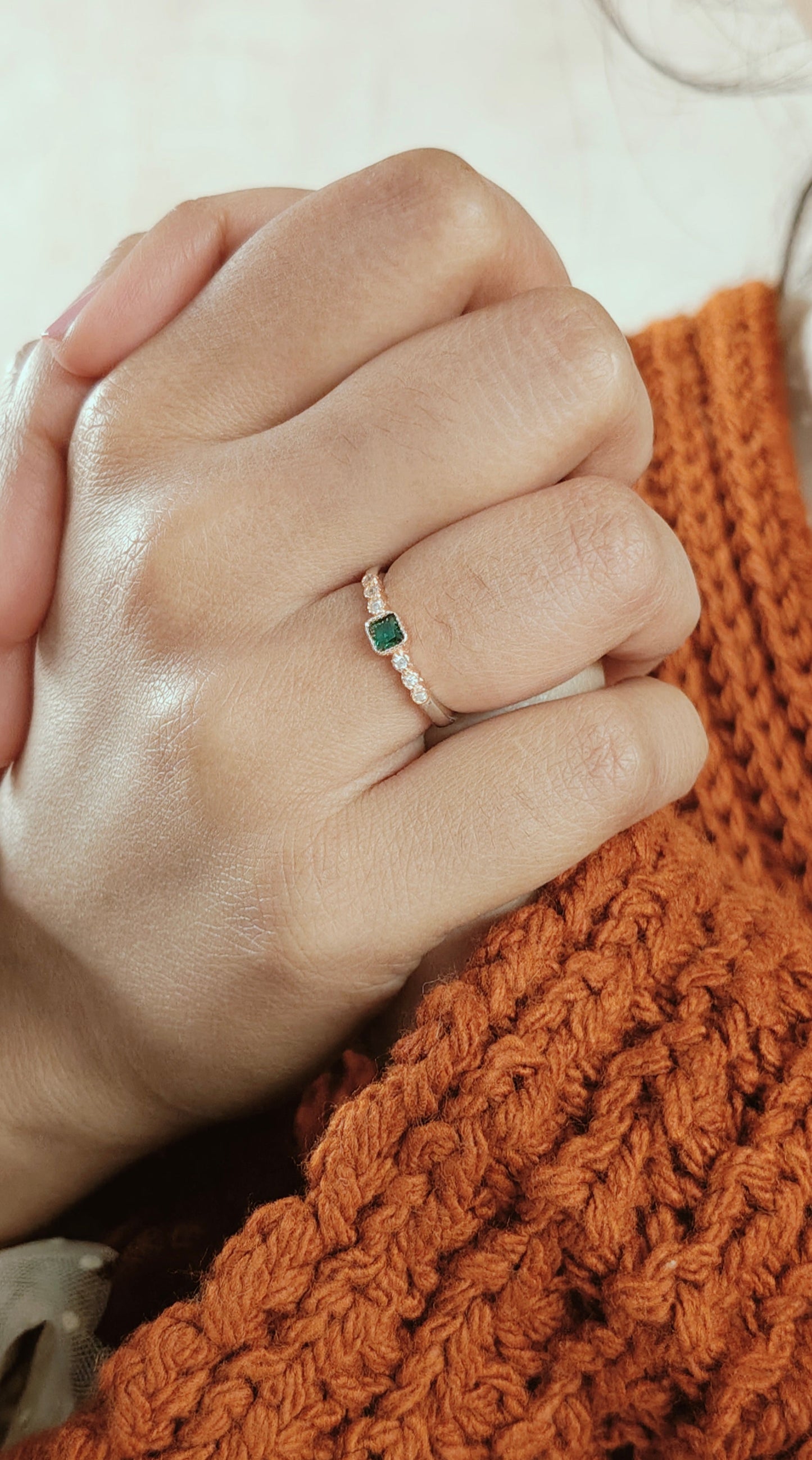 Emerald Princess Silver Ring