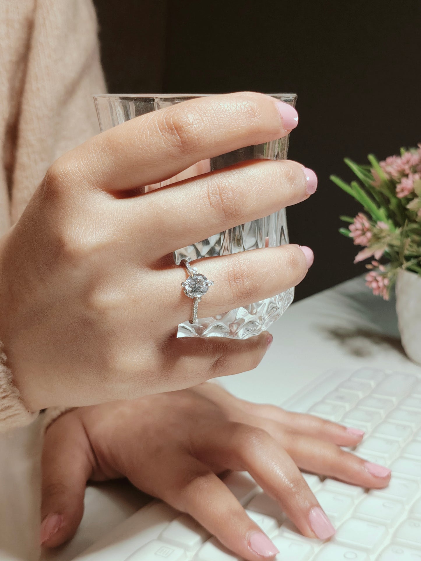 Silver Solitaire Ring (SS03)