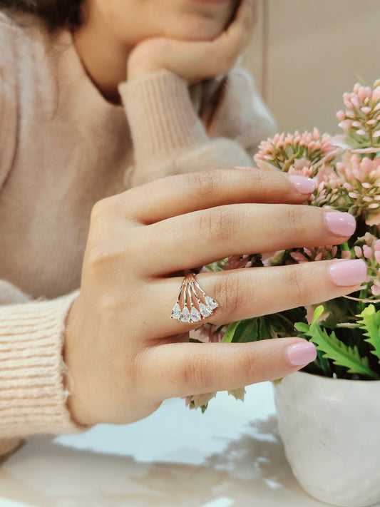 5 Pear CZ Ring (RG)