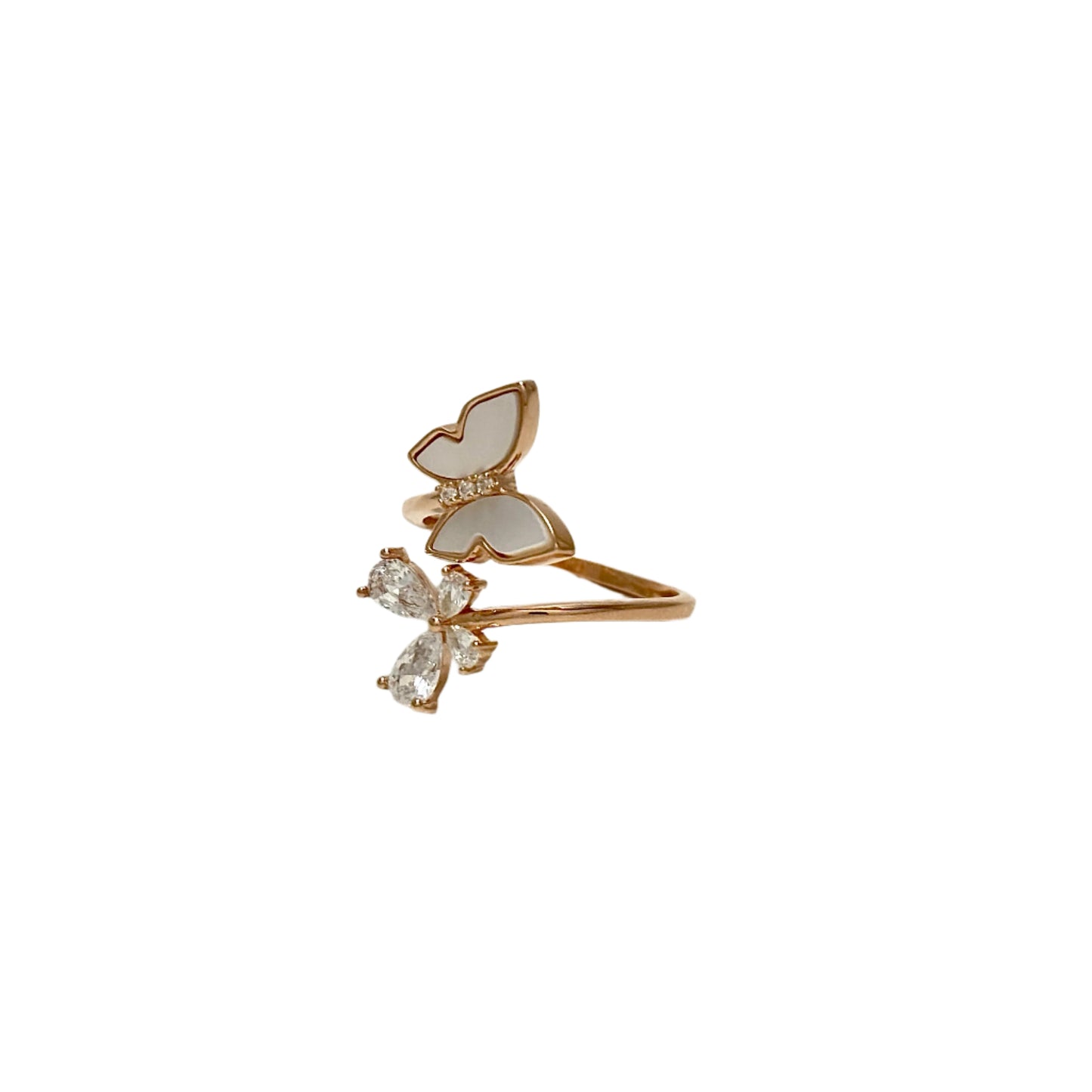 MOP CZ Butterfly Ring (RG)