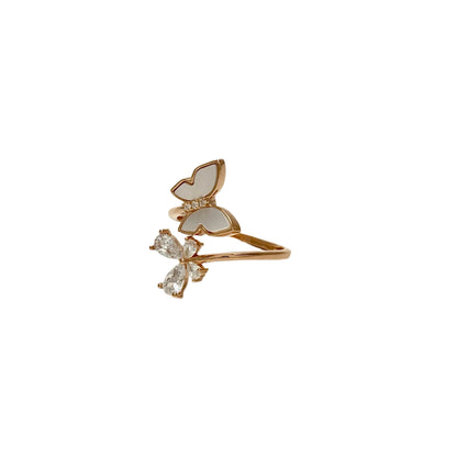 MOP CZ Butterfly Ring (RG)