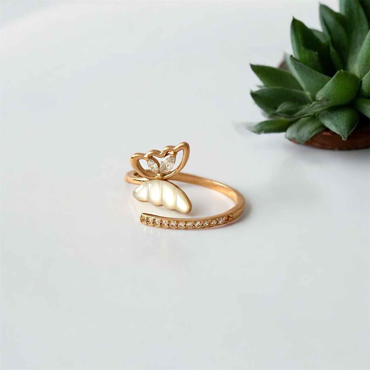 MOP Butterfly Ring RG05