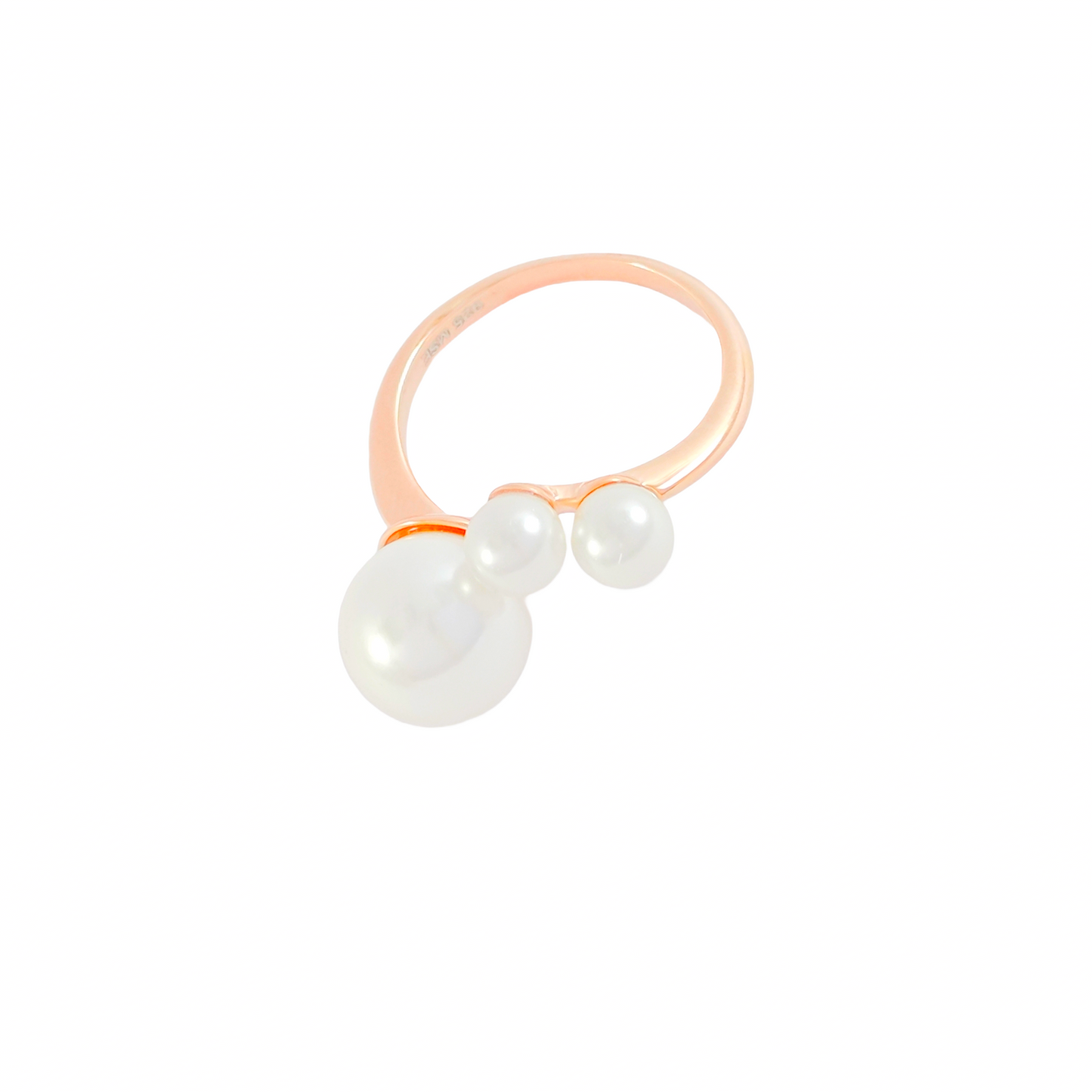 Trio Pearl Rosegold Ring