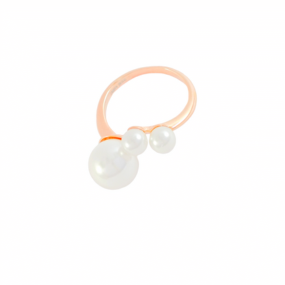 Trio Pearl Rosegold Ring