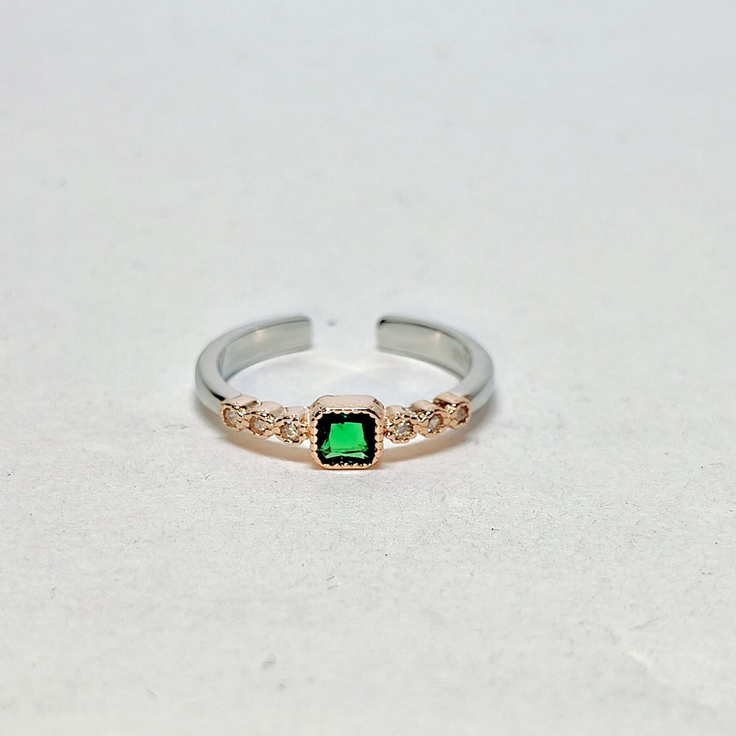 Emerald Princess Silver Ring