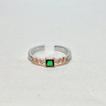 Emerald Princess Silver Ring
