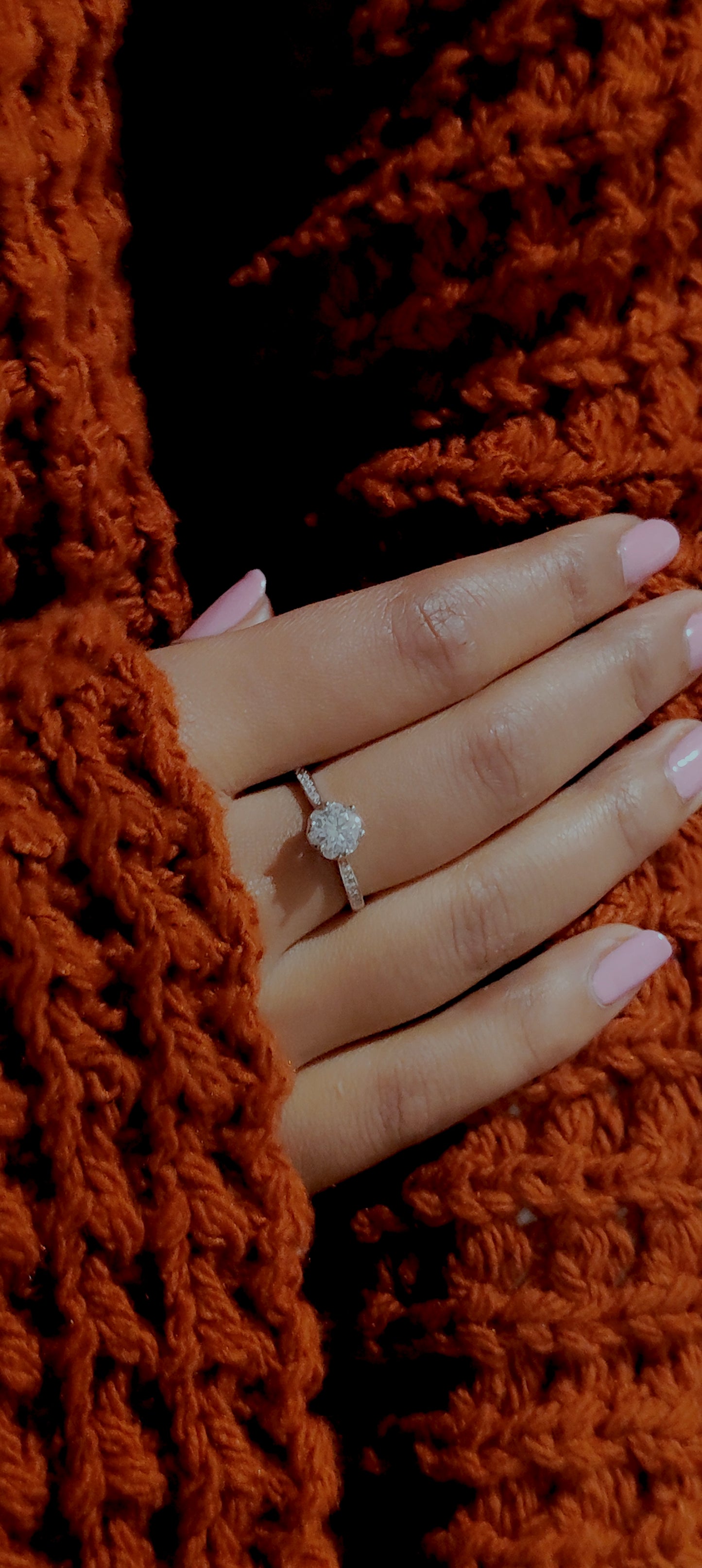 Flourish Solitaire Silver Ring