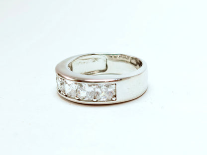 Hexa Diamond Silver Ring