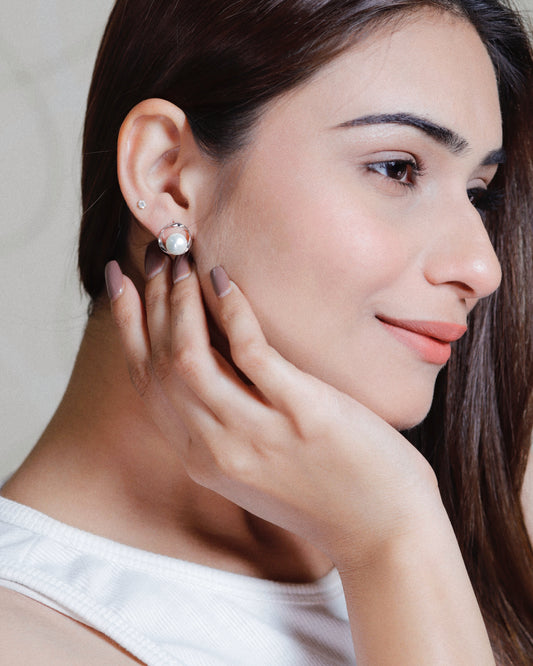 Pearl Studs Silver