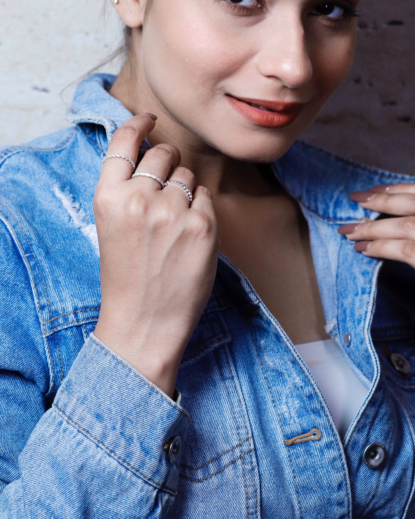 3 in 1 Silver Stone Ring