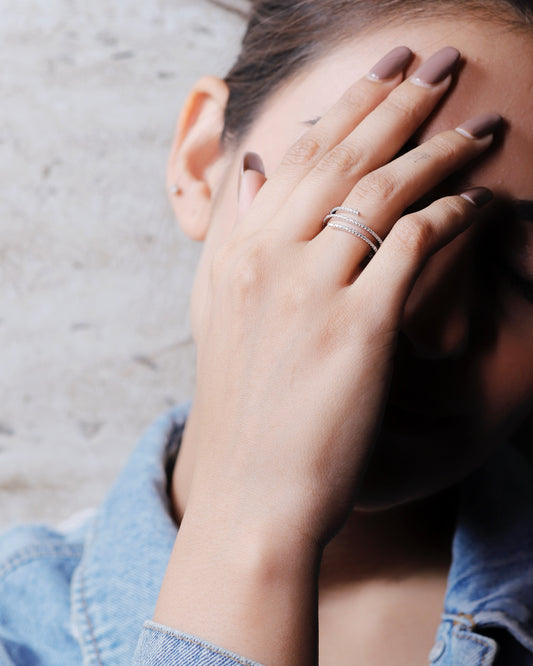 Spiral Diamond Ring