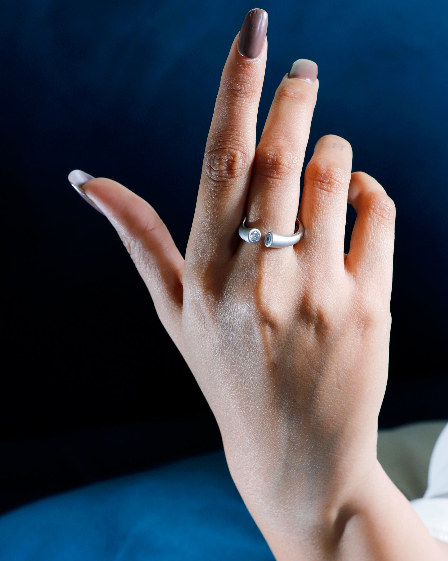 Matt Invisible Studded Ring