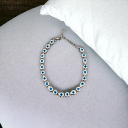 Round Pear Evileye Bracelet
