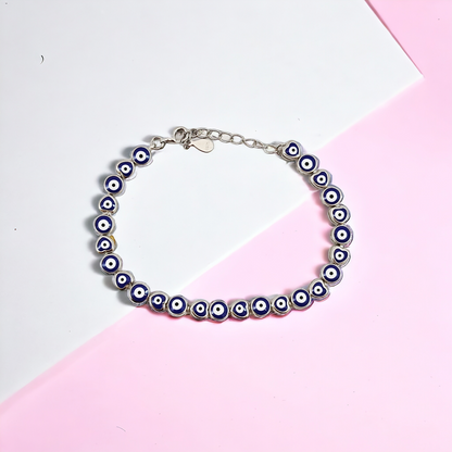 Round Heart Evileye Bracelet