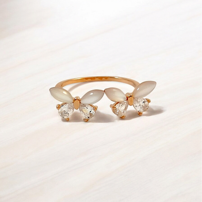 MOP CZ Butterfly Ring RG04