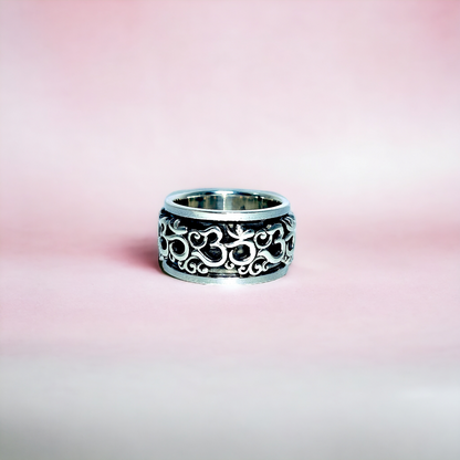 AUM Spinner Silver Ring