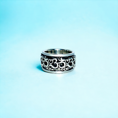 AUM Spinner Silver Ring