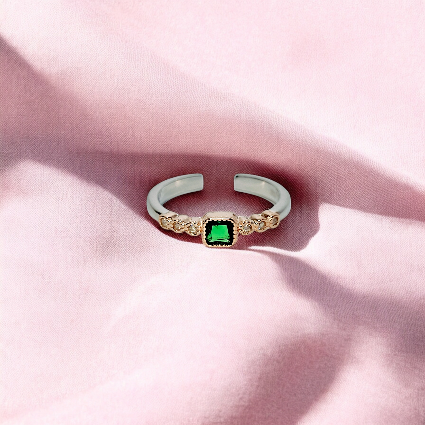 Emerald Princess Silver Ring