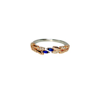 Blue Leaf Silver Ring (RGS)