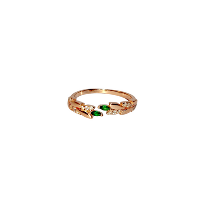 Green Leaf Silver Ring (RGS)