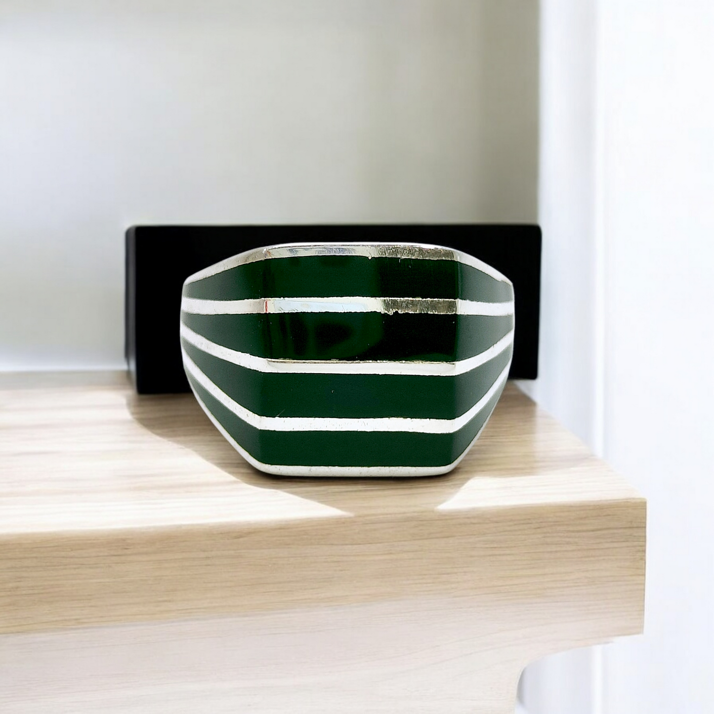 Vintage Black n White Silver Ring