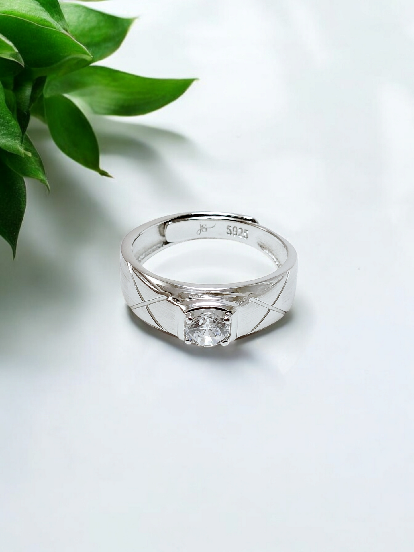 Sterling Silver Diamond Ring