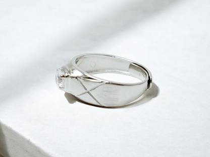 Sterling Silver Diamond Ring